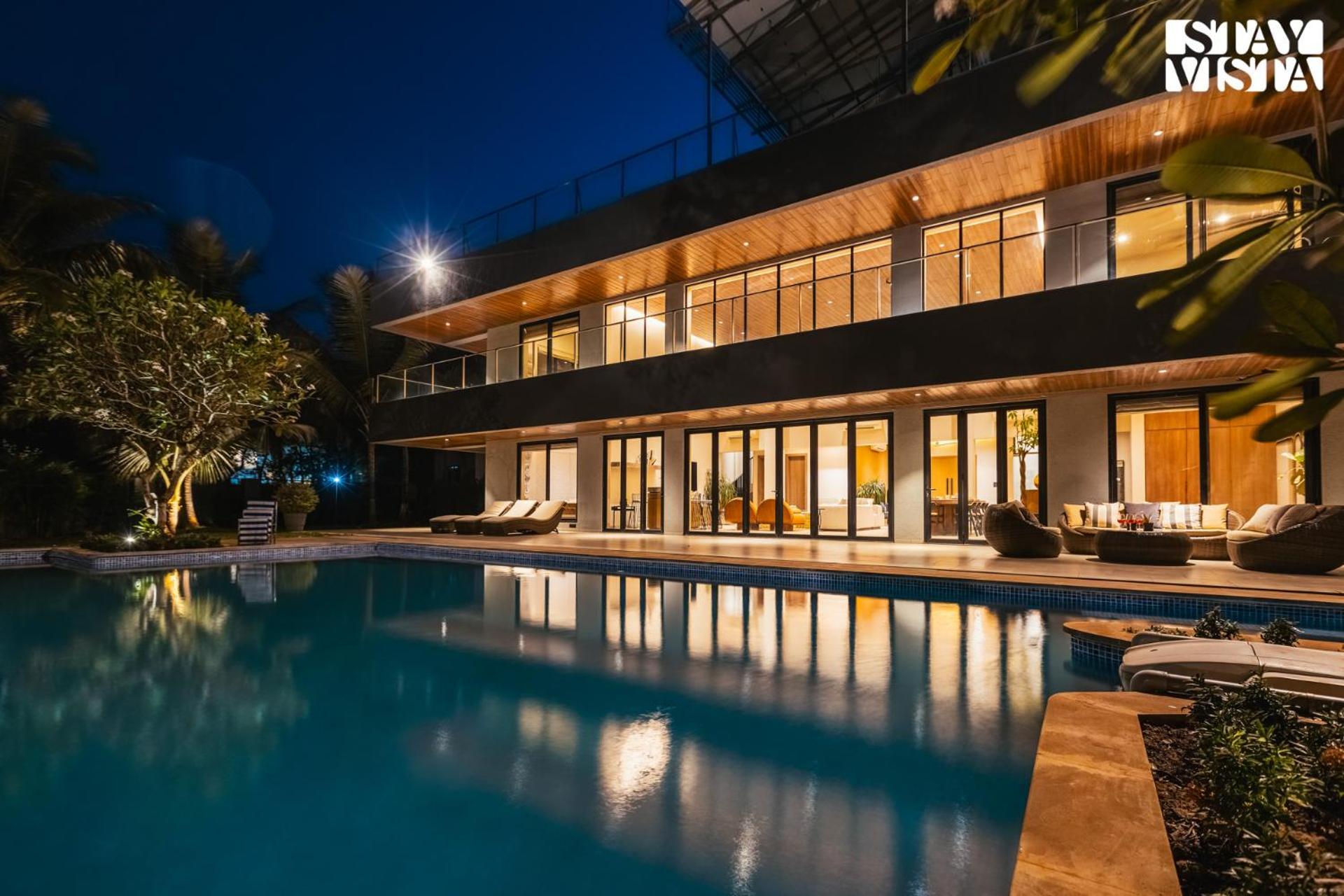 Reflection House by Stayvista: Poolside Retreat with Terrace Bar & Games Alibag Exterior photo